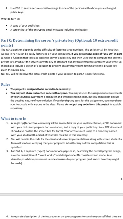 assignment we will extend the client and server written for Project 1.