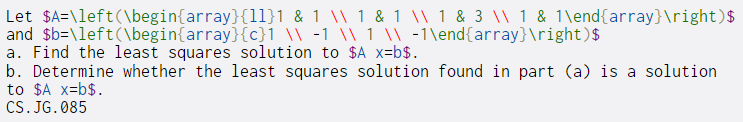  Let $A=\left(\begin{array}{11}1 & 1 \\ 1&1 1 1 & 3 \\