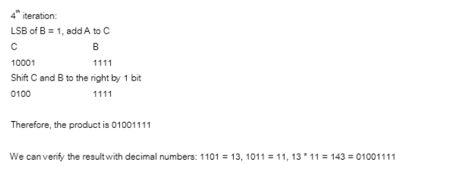 multiplication in the old computer systems. The pseudo code is listed below.