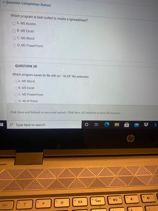  Question Completion Status: Which program is best suited to create a
