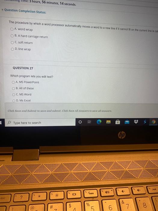 spreadsheet? OA. MS Access B. MS Excel C. MS Word D. MS