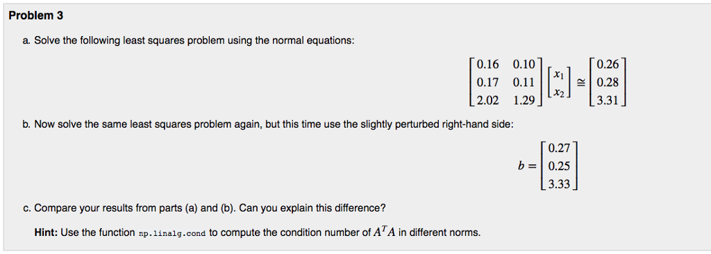 Please help me with Python code for this problem. Problem 3 a.