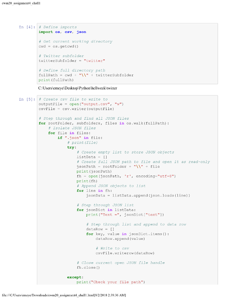 Please try Challenge 2 listed below in 4 steps using Python. Enclosed