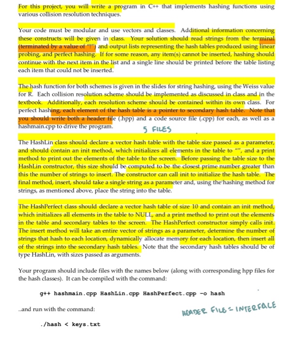  For this project, you will write a program in Ct that