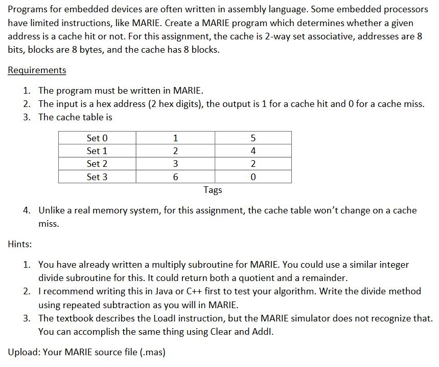 PLease help me with this programming lab. TIA Programs for embedded devices