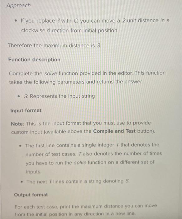 standing on a circular path. From your initial position, you can move