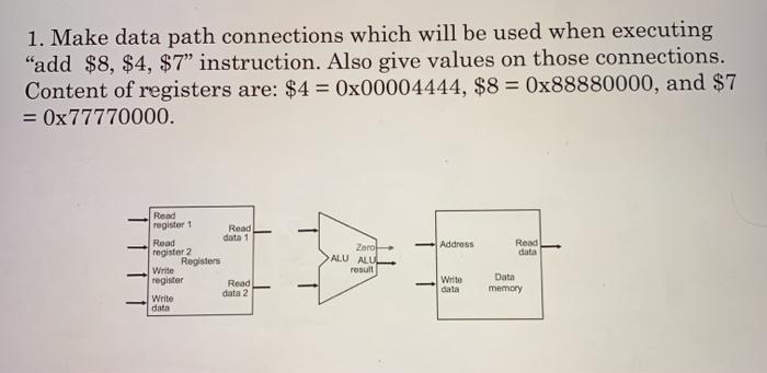  1. Make data path connections which will be used when executing