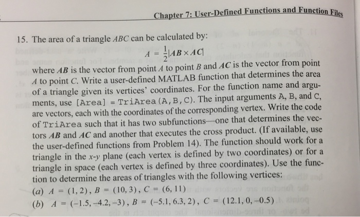  Solve using Matlab, provide complete code along with comments please. Chapter