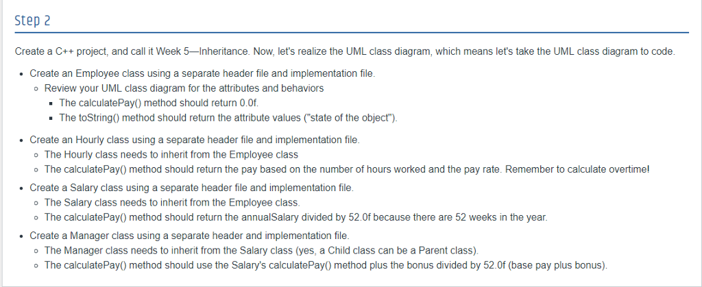class that is an Employee class. In other words, the Hourly class