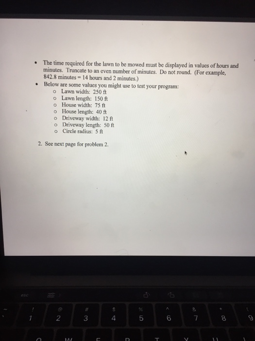 not type more than 80 characters per line. Programs 1. You and