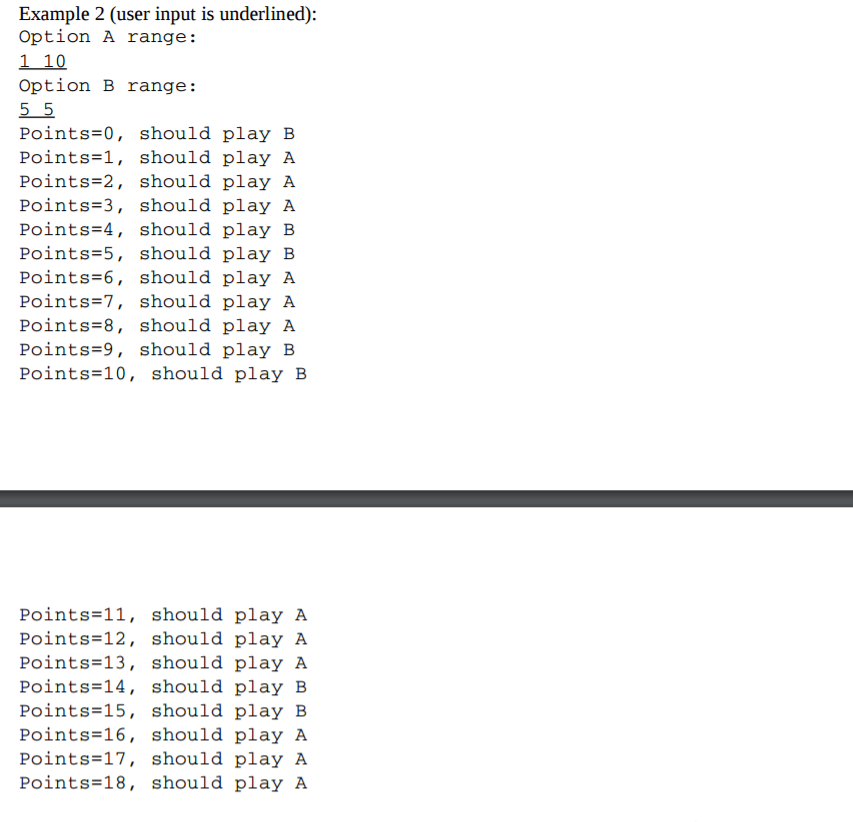 points and your goal is to reach 19 or 20 points. For