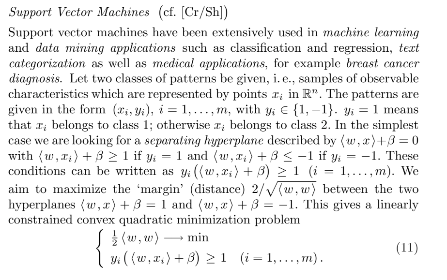  Question(B) need to be solved by Python. Support Vector Machines (cf.