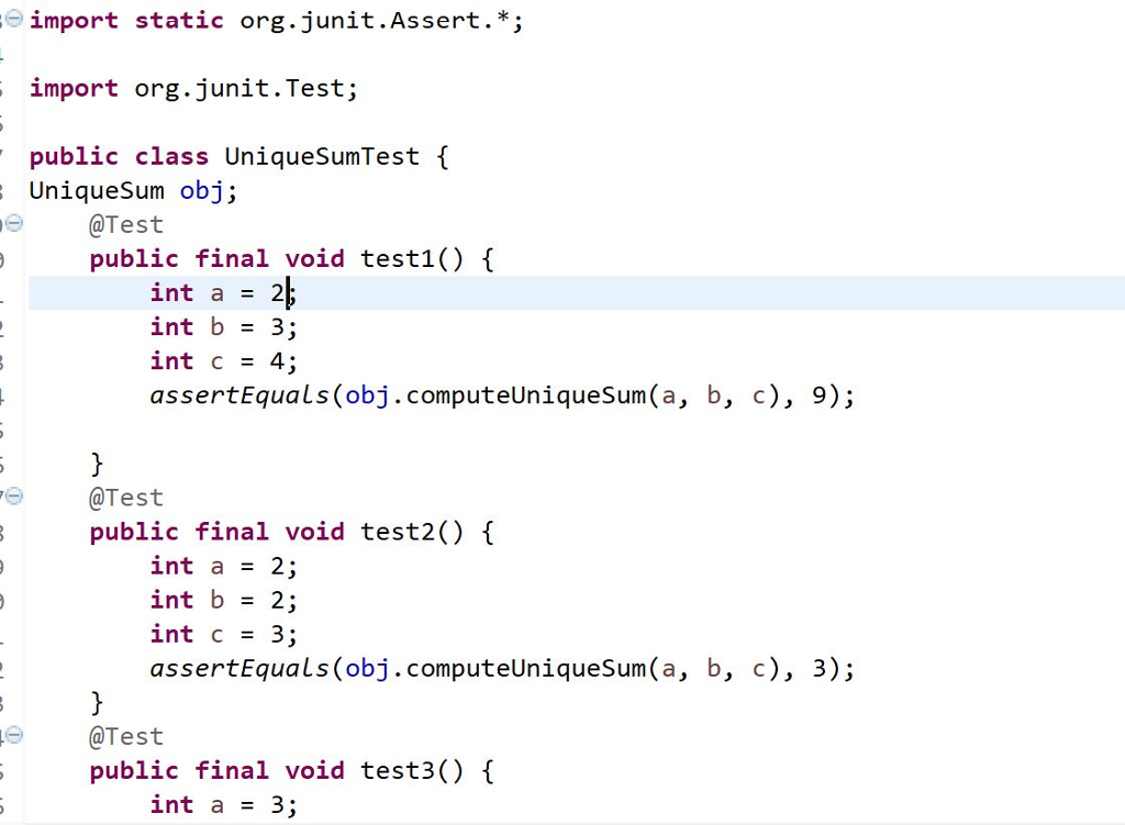 got a null pointer exception?? public class Uniquesum Normally, this method will