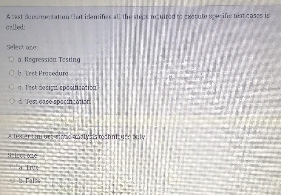 Software testing A test documentation that identifies all the steps required