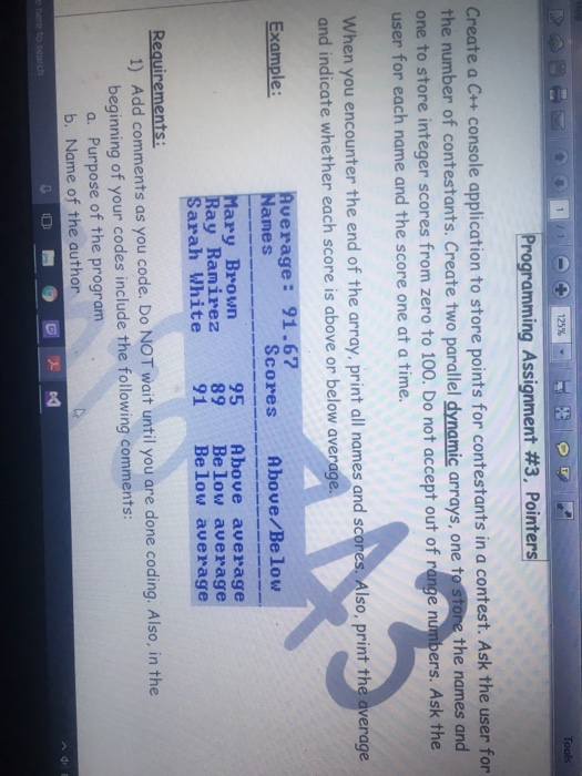  C++ pointer problem My code so far 125% Programming Assignment #3,