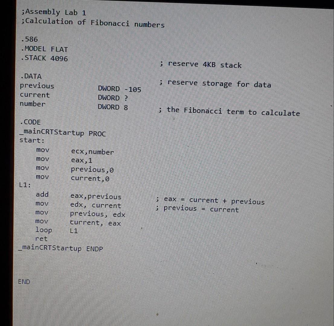 MODEL FLAT 5.STACK 4096 ; reserve 4KB stack 6 7 .DATA i