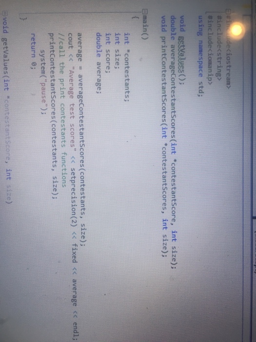 parallel dynamic arrays, one t one to store integer scores from zero