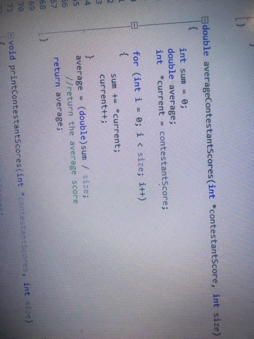 name and the score one at a time the names and umbers.
