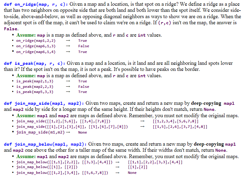map3 [5,4,5] map5 maps [ [5,0,1,0,6], map6 - [4,6,7,6,5,4], [0,0,0,9,e], [4,0,0,0,2], [e,e,o,e,e],