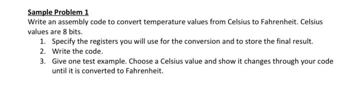 please show solutions and write the correct answer. Sample Problem 1 Write