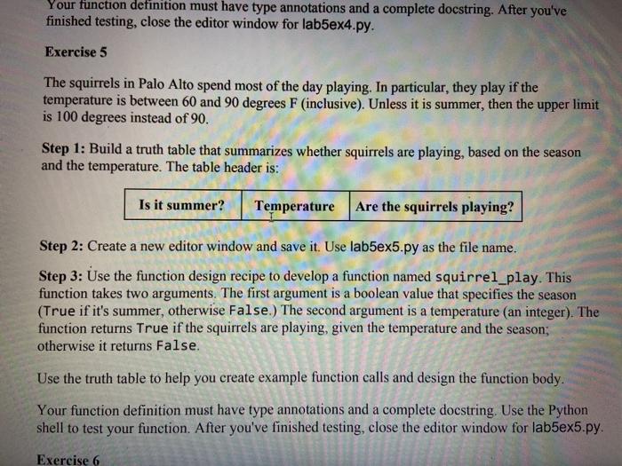  Your function definition must have type annotations and a complete docstring.