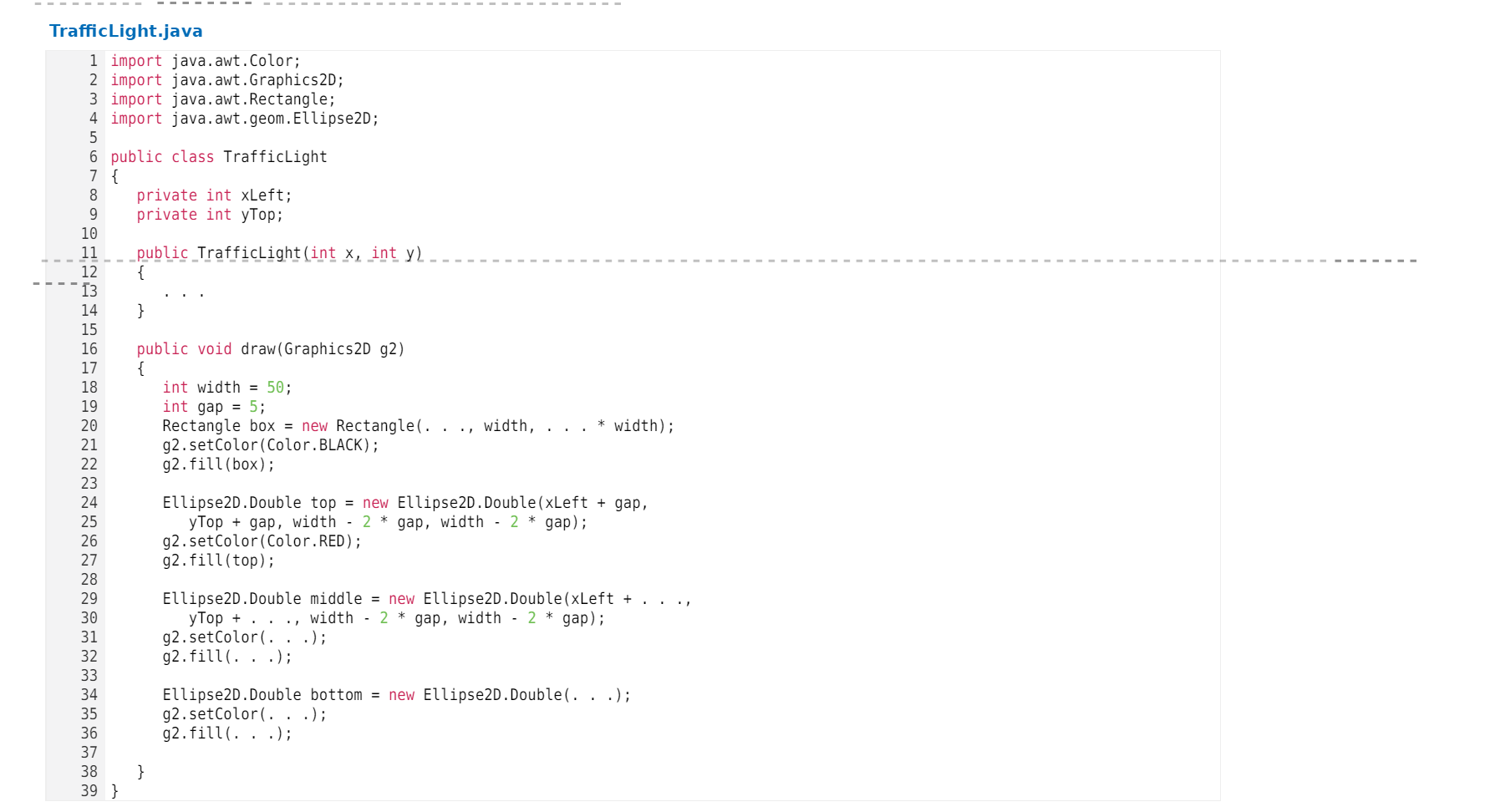 me complete the codeThank you! ... 1. Complete the TrafficLight class to