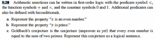  Arithmetic assertions can be written in first-order logic with the predicate