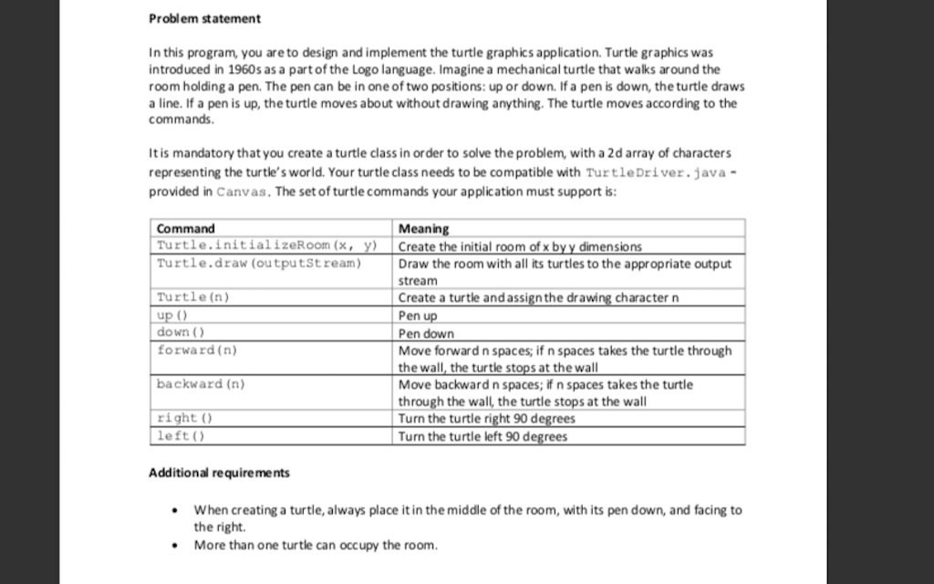 Problem statement In this program, you are to design and implement
