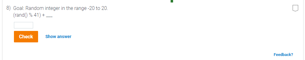 (rando % 6) +- rand@ % 6 yields 6 values from 0