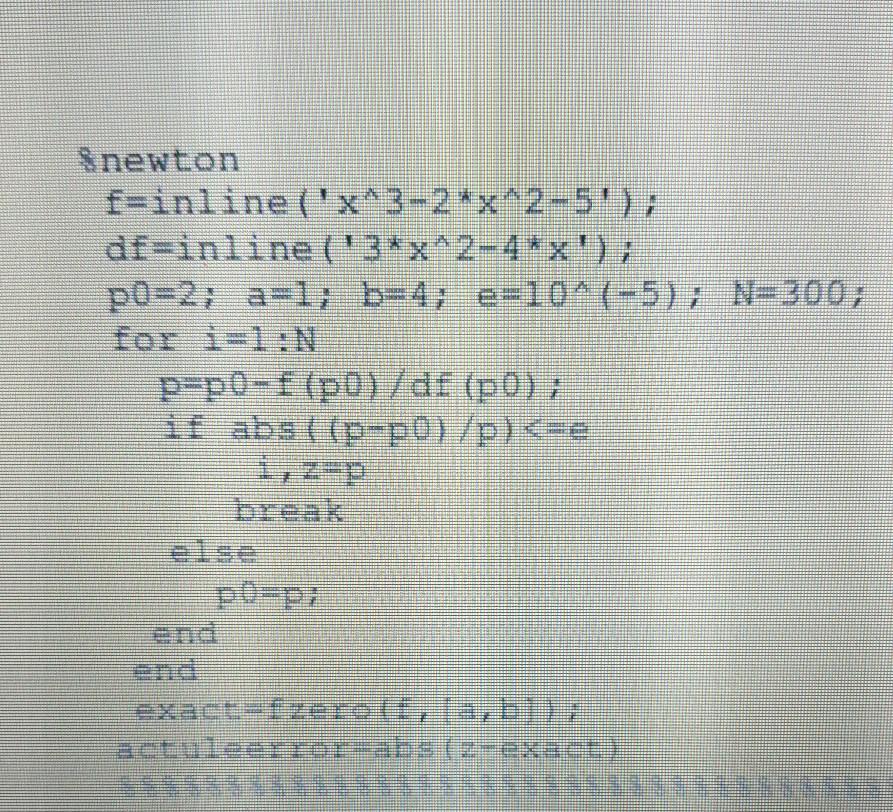Use Newton's method to find solutions accurate to within 10-5 for the