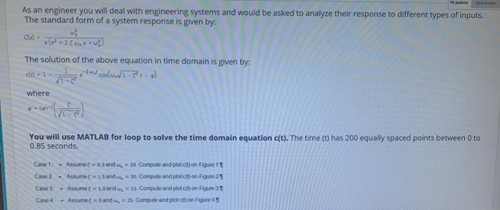  Matlab code, need help ! 10 points As an engineer you