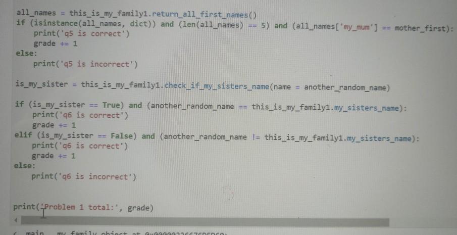 -> default set to unknown by init my_sisters_name -> default set to