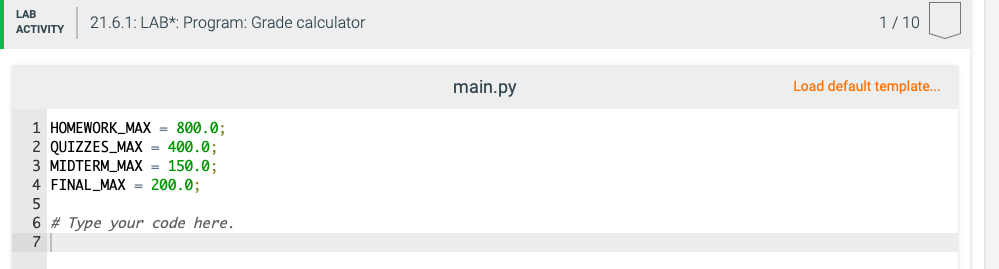 Read from input student status (str). If input is not one of