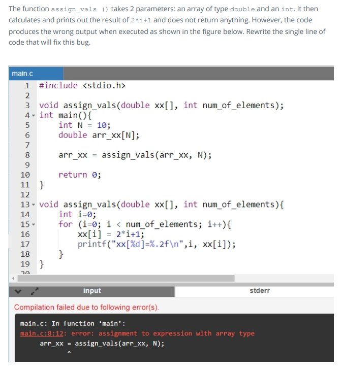 what is the error for this code and why this is an