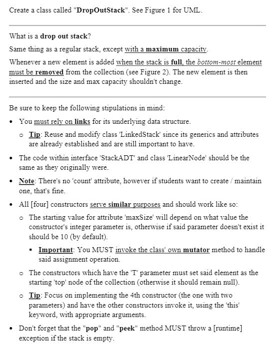  StackADT Code: public interface StackADT { public void push(T element); public