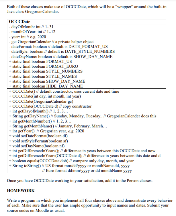 in all three classes. Please provide ample opportunity for the user to