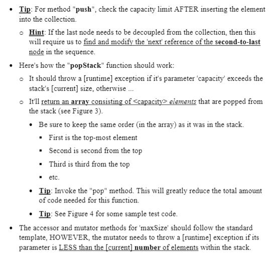 T pop(); public T peek(); public boolean isEmpty(); public int size(); }