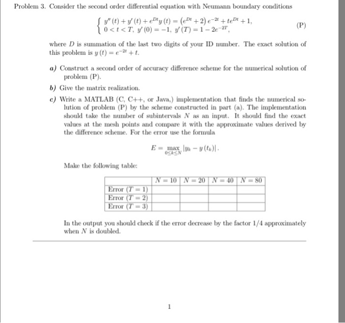  Please answer just (c) Consider the second order differential equation with