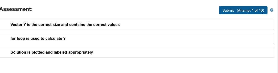Suppose you want to build a row vector named "Y" which is