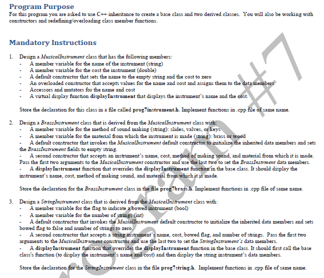  C++ program. please show it working, it should use prog7client.cpp prog7instrument.cpp