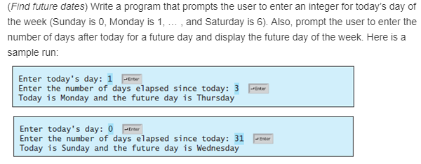(11 pts) Find future dates: Write, compile, and test a C++ program