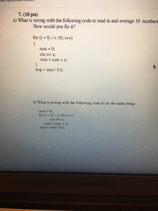  C++ What is wrong with the following code to read in