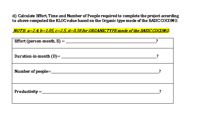 according to the following function points for a software project planned (10