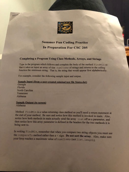  Hello, this is for programming one with the java language. Im