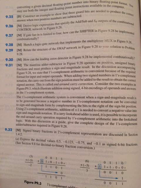  Question 9.31 Please! floating converting a given decimal floating-point number into