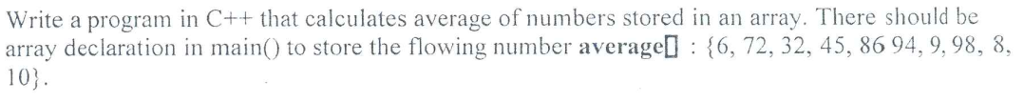  It should be in C++ Write a program in C++ that