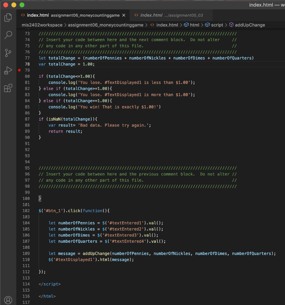 function should return a string that congratulates the user for winning the
