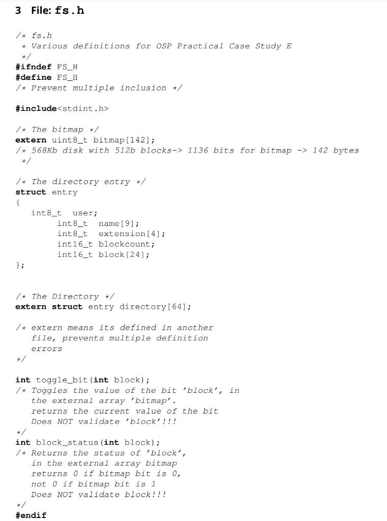 simulator, loosely based on historic file systems. The file system will be
