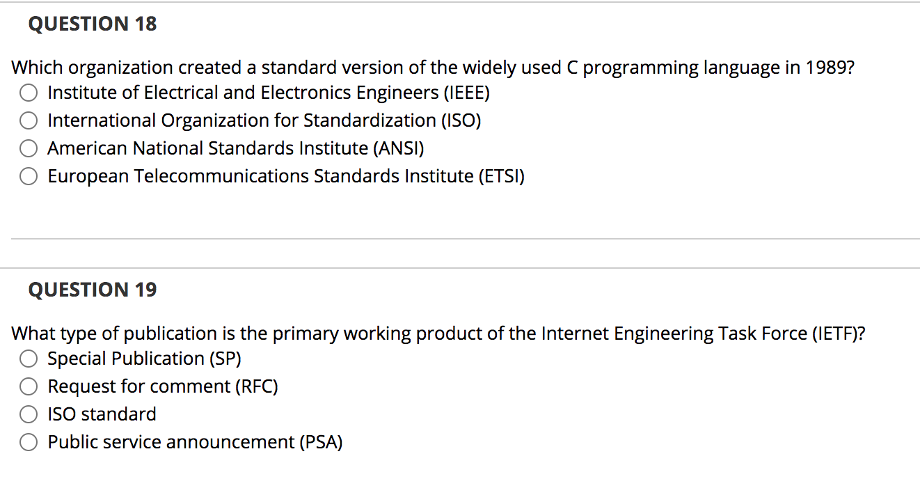 working groups (WGS), and each working group addresses a specific topic. O