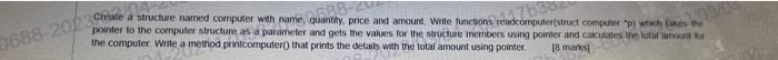 c program1 Create a structure named compuser with name, quantiy. price and